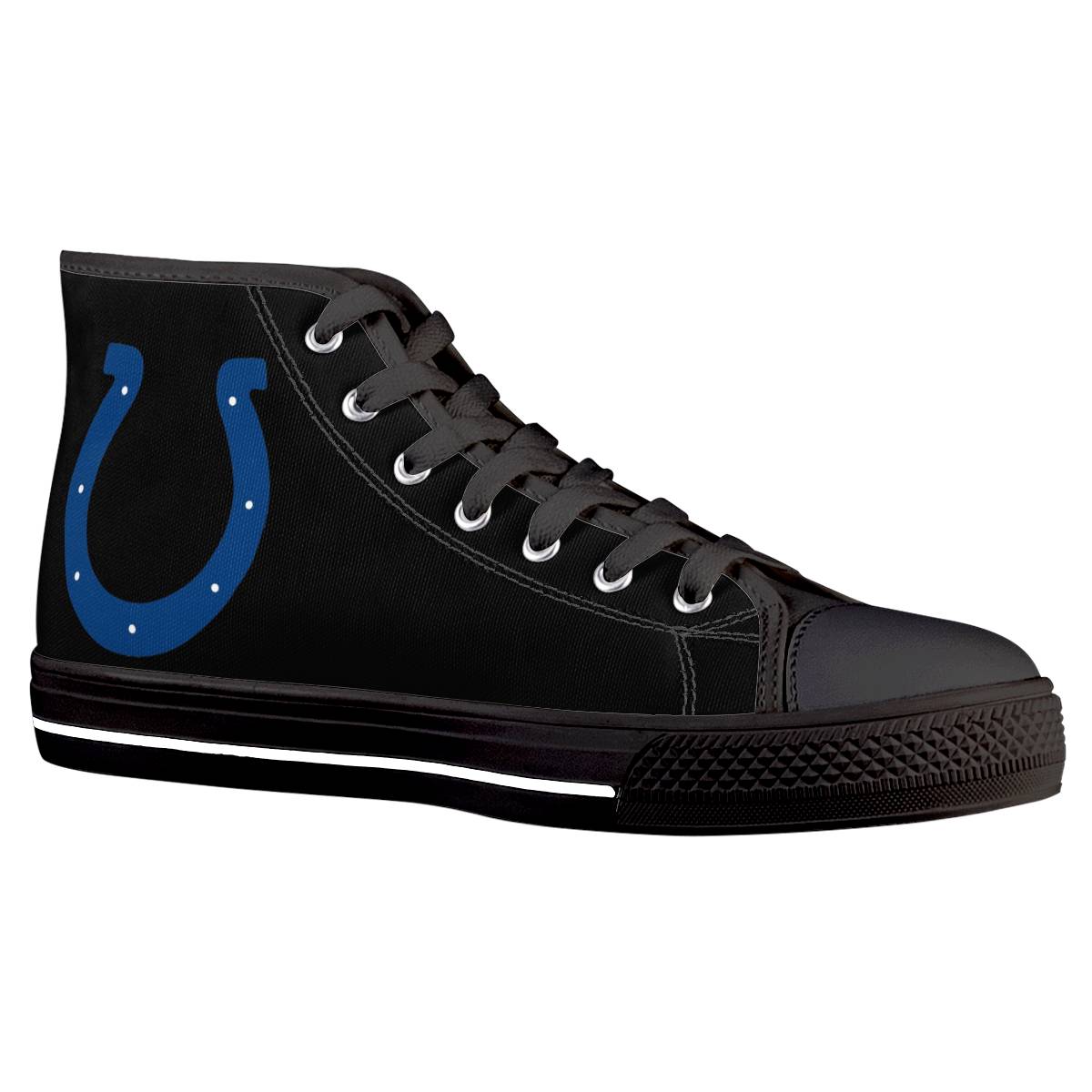 Men's Indianapolis Colts High Top Canvas Sneakers 002